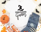 Halloween Queen Halloween Shirt, Trick or Treat t-shirt, Funny Halloween Tee Shirt, HalloQueen Halloween T Shirt
