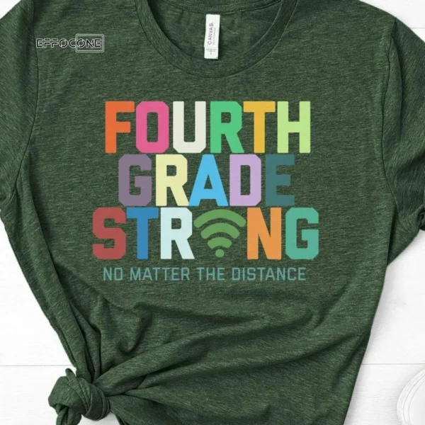 Fourth Grade Strong, Zooming into 4th, Zoom School, 4th Grade Shirt, Fourth Grade Shirt, 4th Grade Teacher, Distance Learning