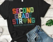 Second Grade Strong, Distance Learning, Zoom School, Virtual School, Second Grade Shirt, Second Grade Teacher, Second Grade Team
