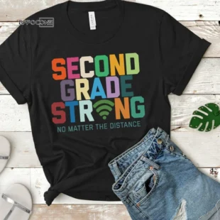 Second Grade Strong, Distance Learning, Zoom School, Virtual School, Second Grade Shirt, Second Grade Teacher, Second Grade Team