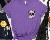 Non-Binary Halloween Shirt Sugar Skull , Trick or Treat t-shirt, Funny Halloween Shirt, Gay Halloween Shirt