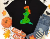 Pin up Zombie Halloween Shirt, Trick or Treat t-shirt, Funny Halloween Shirt, Pin Up Halloween T shirt