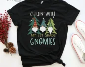 Chillin with My 1st Grade Gnomies, Christmas Teacher Shirt, Holiday Teacher, Teacher Tee, 1st Grade Teacher, First Grade Teacher, Gnomies
