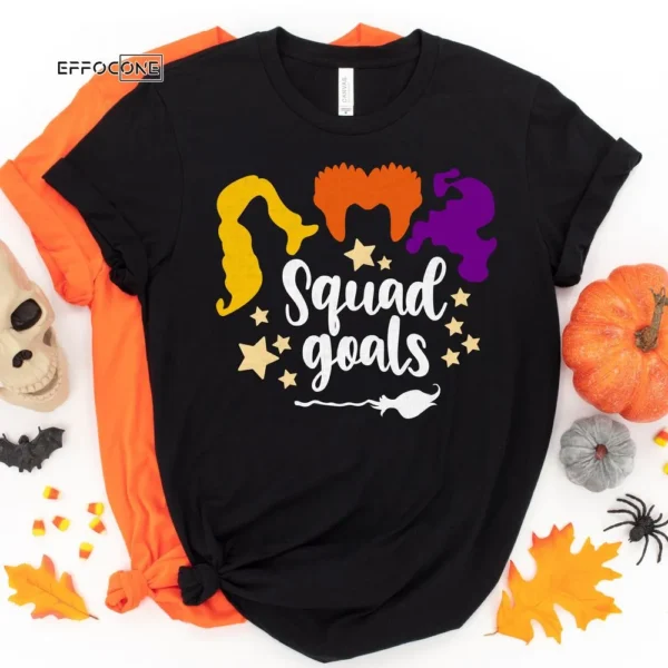 Squad Goals Halloween Tee, Halloween Shirt, Trick or Treat t-shirt, Funny Halloween Shirt, Sanderson Sisters Squad Goals Tee Shirt Halloween