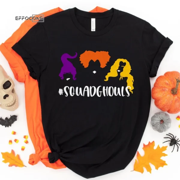 Squadghouls Sanderson Halloween Tee Shirt, Trick or Treat t-shirt, Funny Halloween Shirt, Squad Goals Sanderson Sisters Halloween Shirt