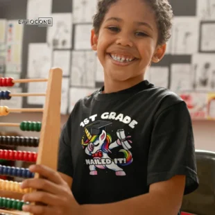 Girls Dabbing Unicorn 1st Grade Succeeds in Graduation