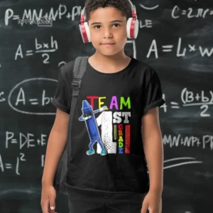 Dabbing Crayon Team First Grader Shirt Back to School Shirts