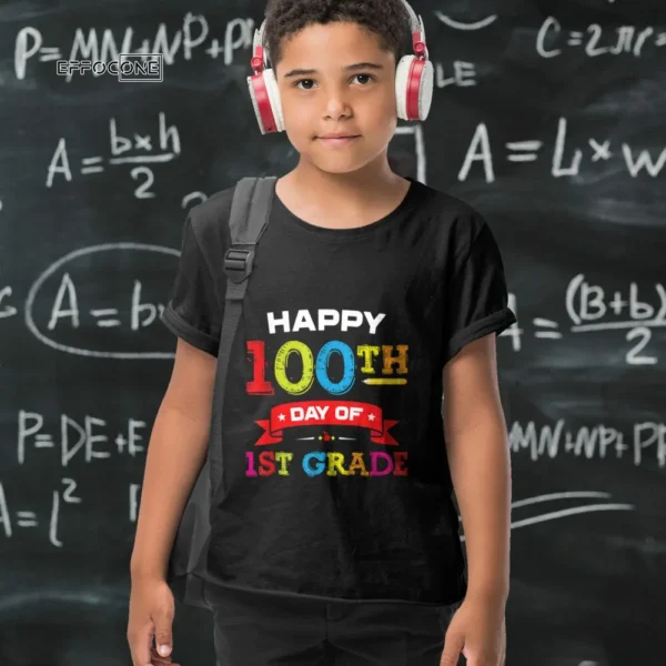 Happy 100th Day of 1St Grade Shirt for Teacher Student Gift