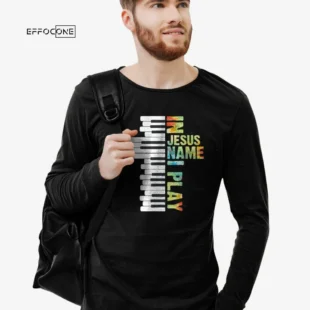 In Jesus Name, I Play Piano Christian Music Vintage Christmas Gift