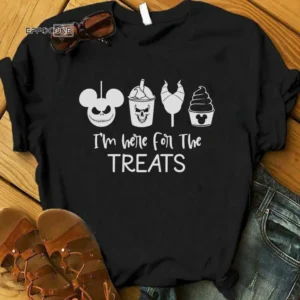 I'm Here For The Treats Disney Halloween Snacks Shirt