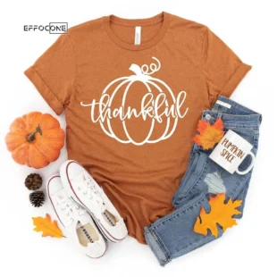 Thankful Pumpkin Thanksgiving T-Shirt