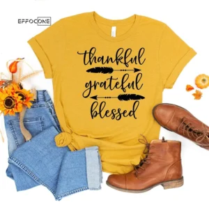 Thankful Grateful Blessed With Arrow T-Shirt