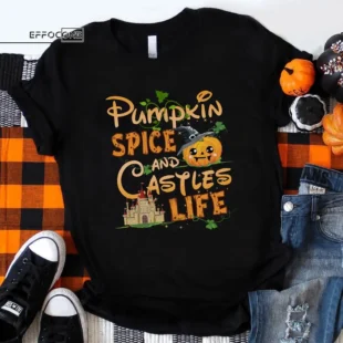 Pumpkin Spice and Castles Life Disney Halloween T-Shirt