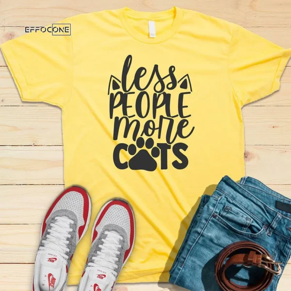 Less People More Cat T-Shirt
