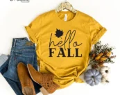 Hello Fall Autumn T-Shirt