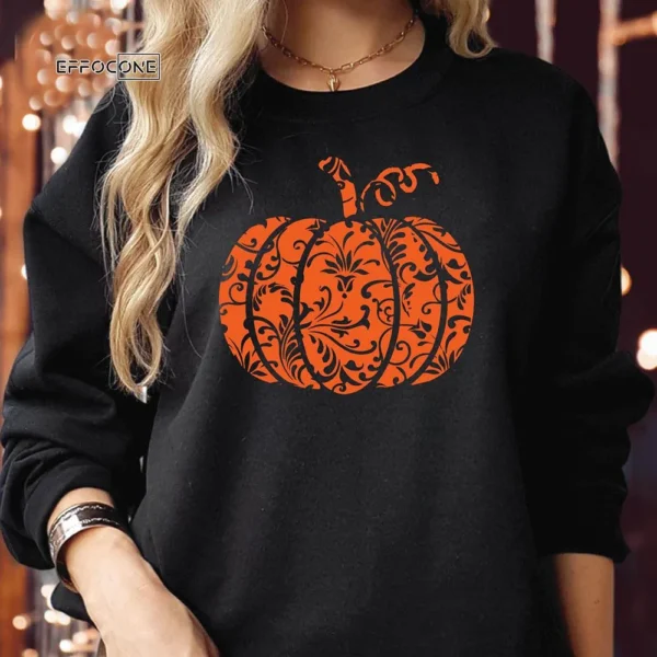 FLORAL PUMPKIN Halloween Sweatshirts