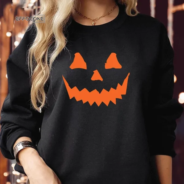 SCARY PUMPKIN FACE Halloween Sweatshirt