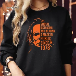 SOCIAL DISTANCING and Wearing Mask Halloween Sweatshirts