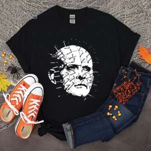 PIN HEAD Halloween Horror Movie Cult Classic Scary T-shirt