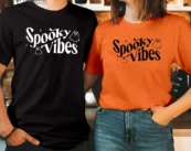 Spooky Vibes Hello fall thanks giving Halloween T shirt