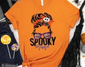 Spooky Mama Halloween Funny T-Shirt