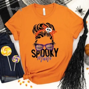 Spooky Mama Halloween Funny T-Shirt