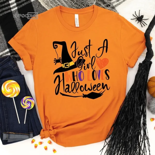 Just A Girl Who Loves Halloween T-Shirt