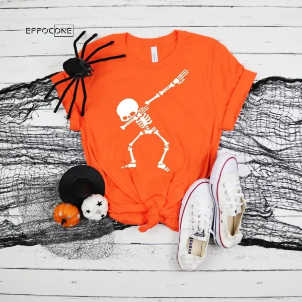 Dabbing Skeleton Funny Halloween T-Shirt