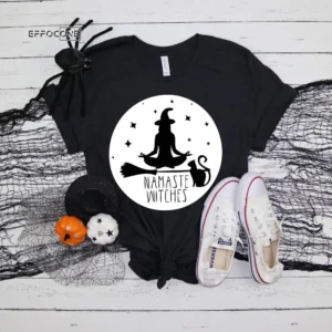 Namaste Witches Funny Halloween T-Shirt