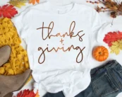 Thanksgiving Thankful Fall T-Shirt