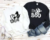 I'm His Witch I'm Her Boo T-shirt