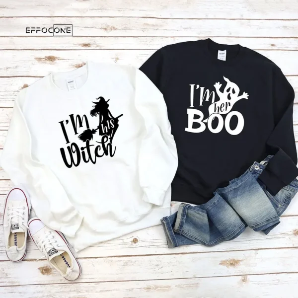 I'm His Witch I'm Her Boo T-shirt