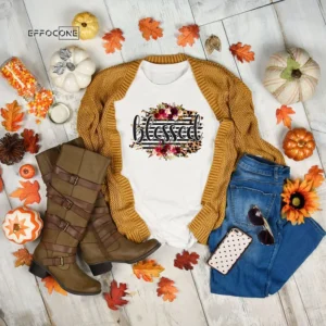 Blessed Flowers Thankgiving T-Shirt