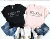 Papa and Mama Est. 2020 T-Shirt