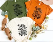 Gather Here With Grateful Hearts Thankgiving T-Shirt