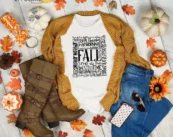 Fall Typography Thankgiving T-Shirt