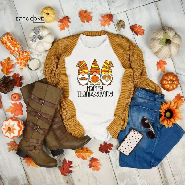 Happy Thanksgiving Gnomes Day T-Shirt