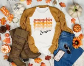 Pumpkin Season Retro Thankgiving T-Shirt