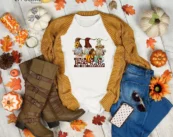 Fall Gnomes Thankgiving T-Shirt