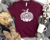 Thankful Pumpkin Thanksgiving T-Shirt