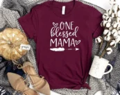 One Blessed Mama Thanksgiving T-Shirt