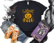 Current Mode Pumpkin Cheers Witches T-Shirt