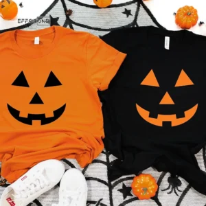 Halloween Pumpkin Face Funny T-Shirt