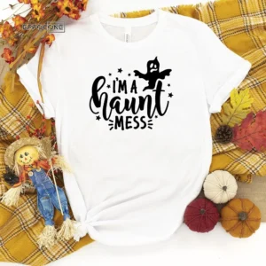 I am a Haunt Mess Cheers Witches Pumpkin T-Shirt