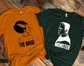 Monster & Bride Halloween Frankenstein T-Shirt