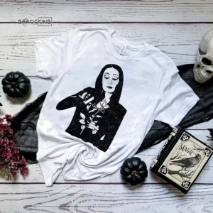Morticia Addams Family Think Like Lily Work It Like Elvira T-shirt