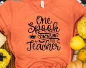 One Spook Tacular Teacher Halloween T-Shirt