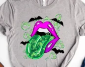 Halloween Lips For Women Cauldron Witch T-shirt