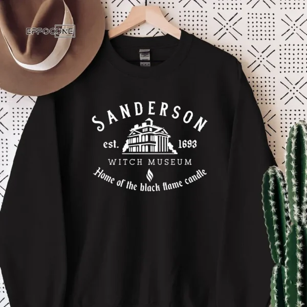 Black Flame Candle Sanderson Witch Museum T-shirt