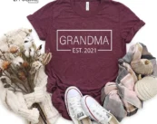 Grandma Est. 2021 Promoted T-shirt